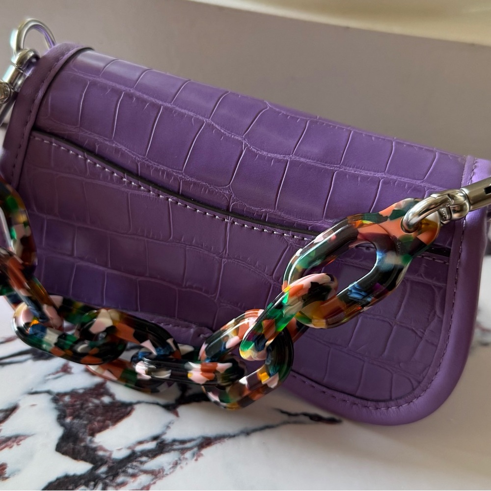NWOT Coach Mini Wavy Dinky Bag In Crinkle Patent Coachtopia Leather - Picture 3 of 9